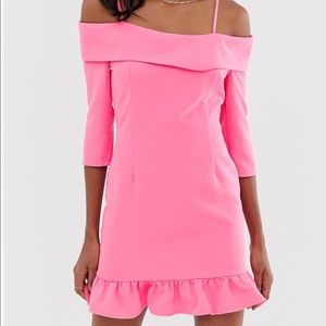 Unique 21 Frill ahem Dress Barbie Pink